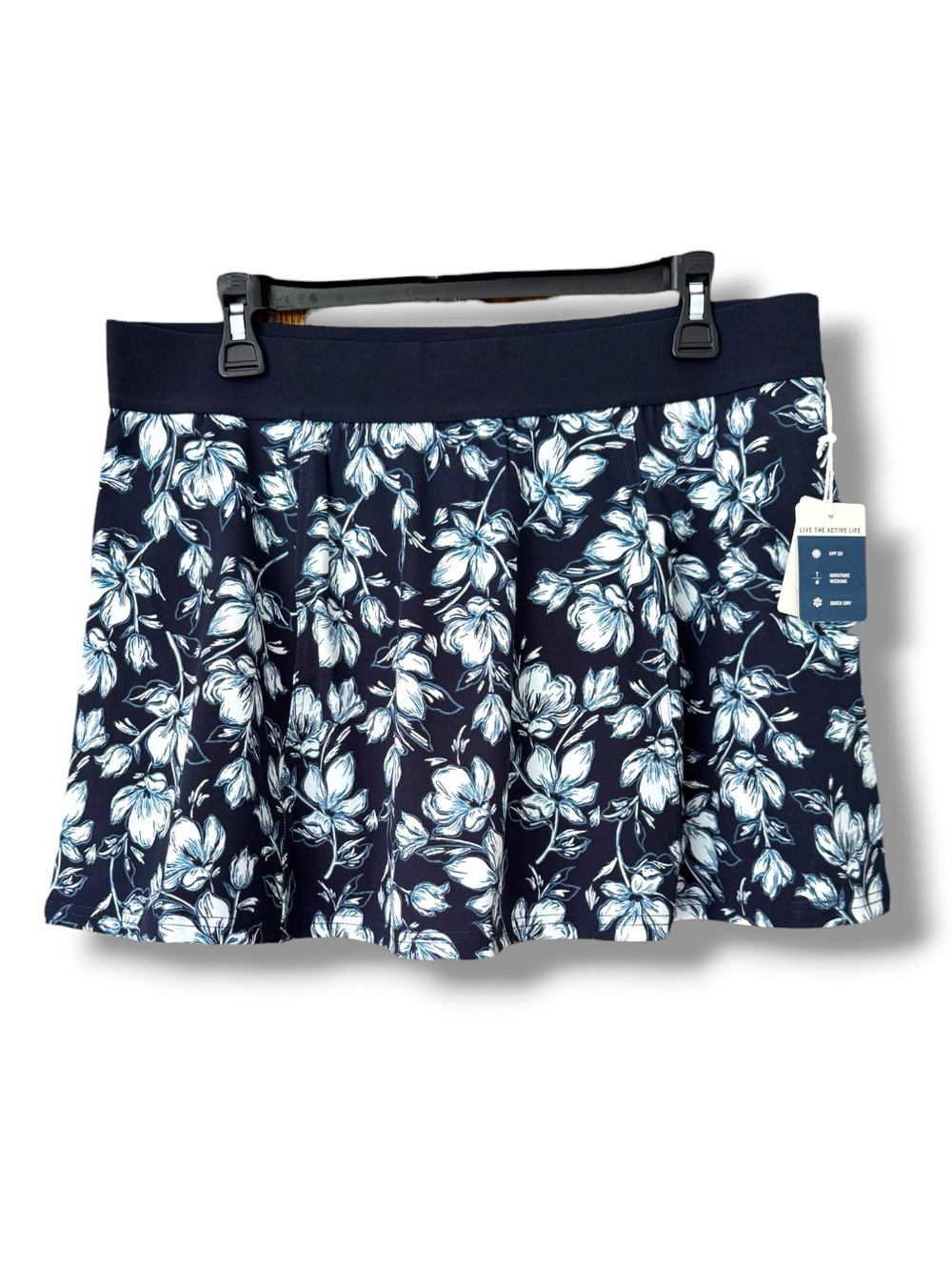 Tommy Bahama Floral A-Line Skirt - Navy Blue